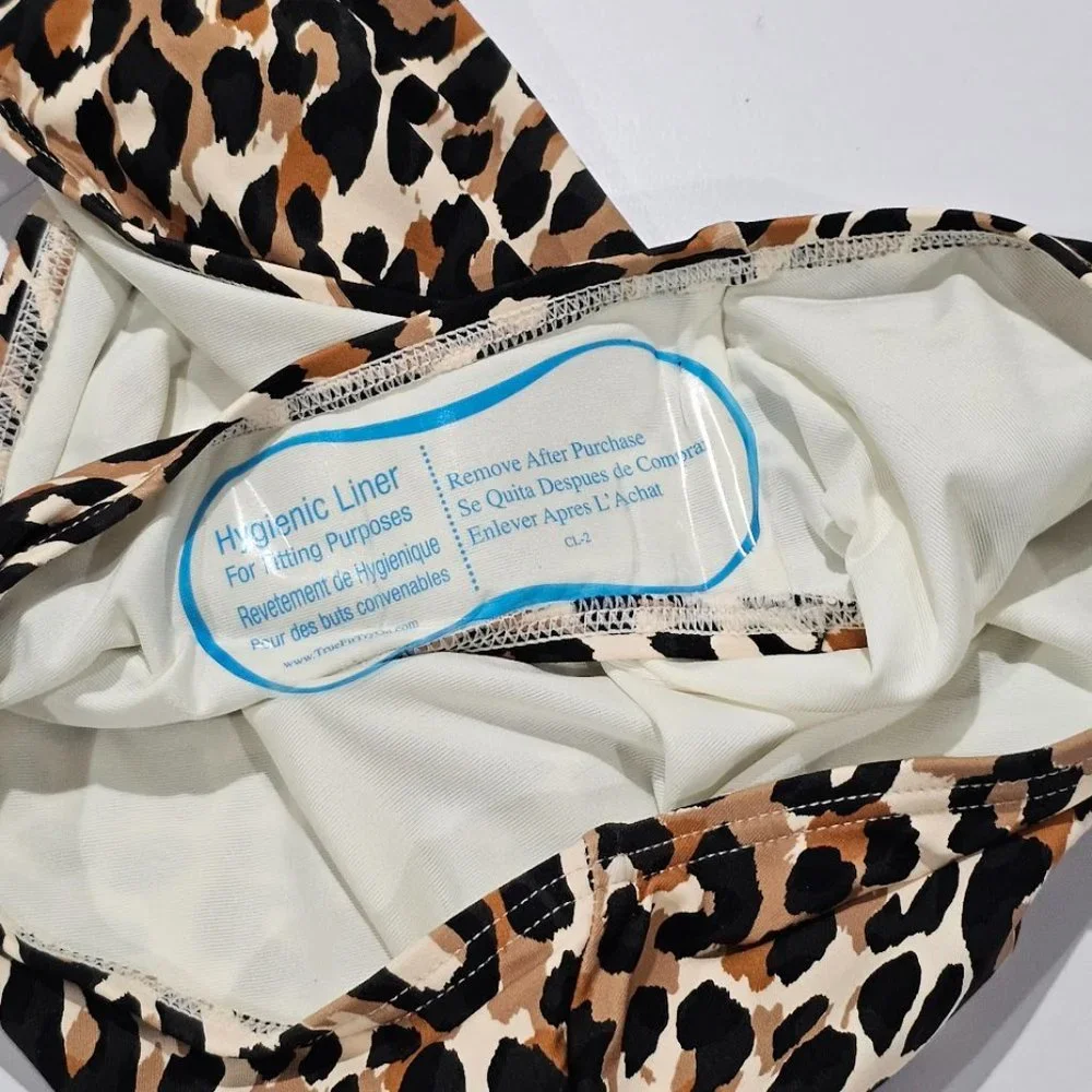 Kate Spade New York Belted High-Waist Animal-Print Bikini Bottom - Picture 4 of 6